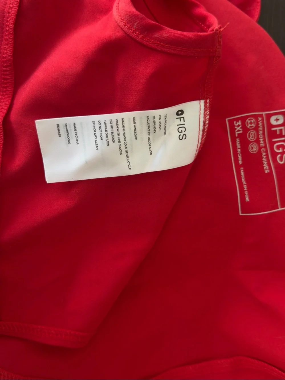 FIGS red dog scrub top!
